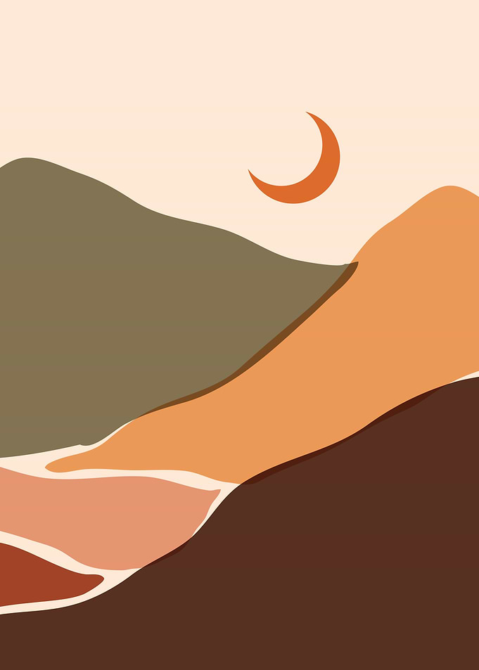 Scandinavian moon mountain