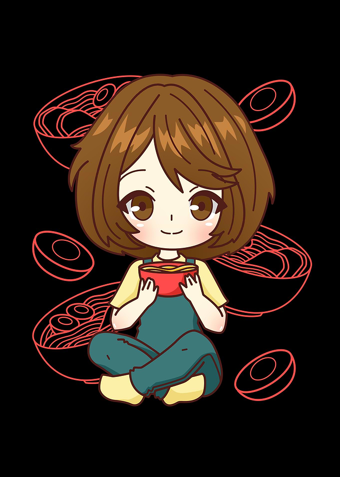 Chibi Anime Girl Ramen