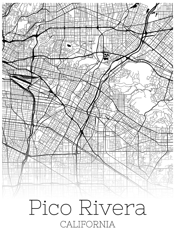 Pico Rivera California map