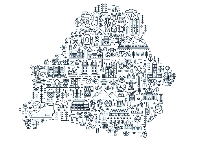 Belarus Travel Map Poster