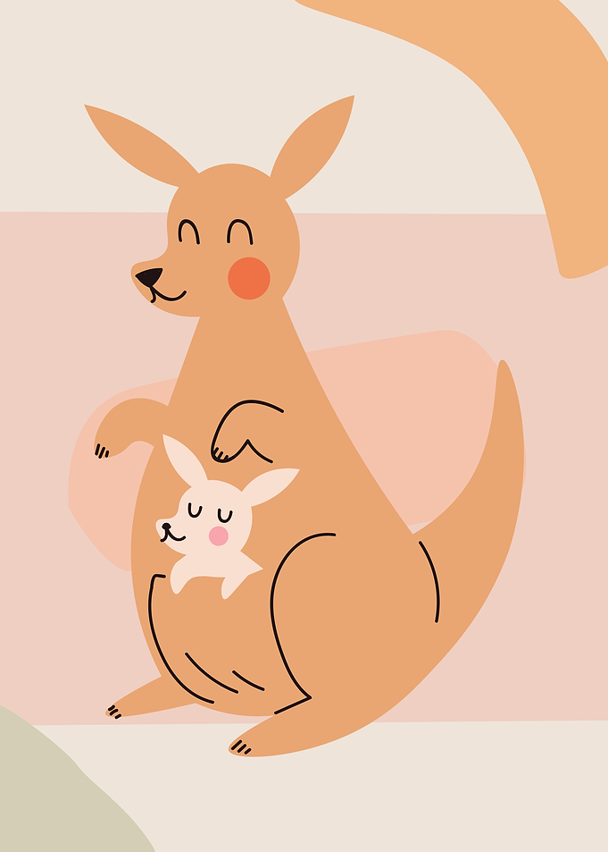 Mother and Baby Kangaroo