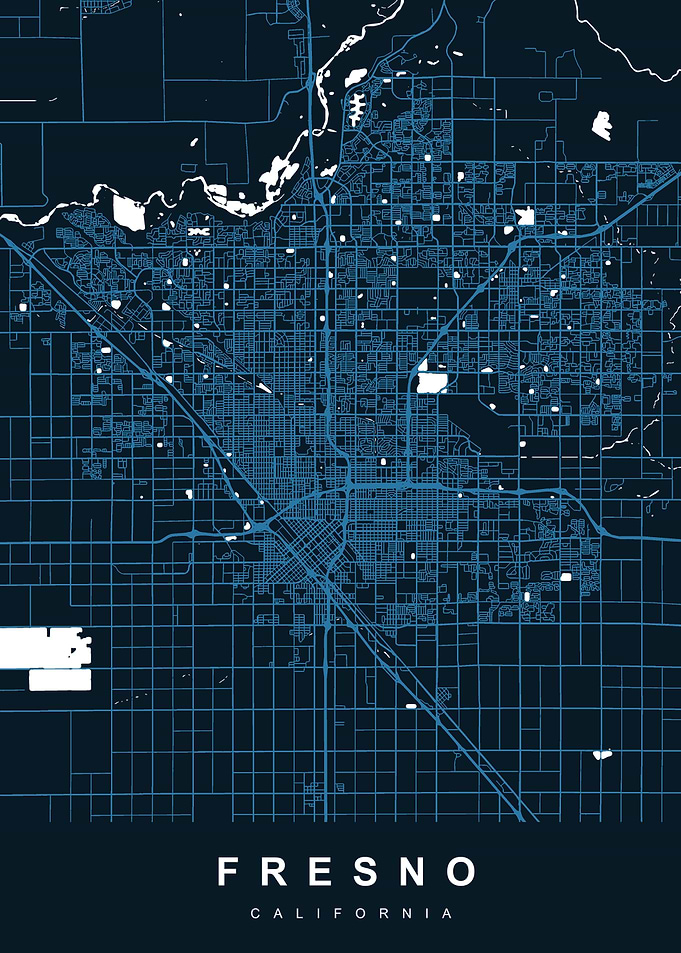 FRESNO Map CALIFORNIA