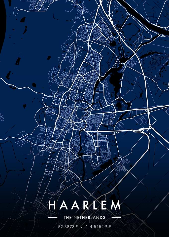 Haarlem City Map Blueprint