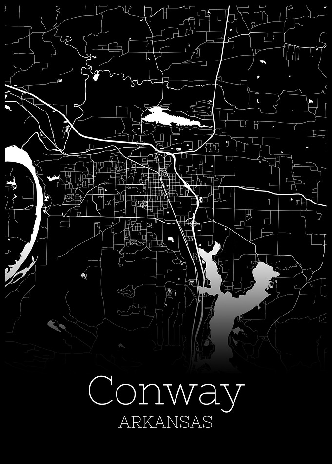 Conway Arkansas city map