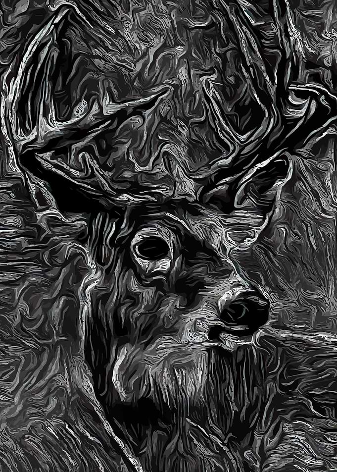Deer Black Art