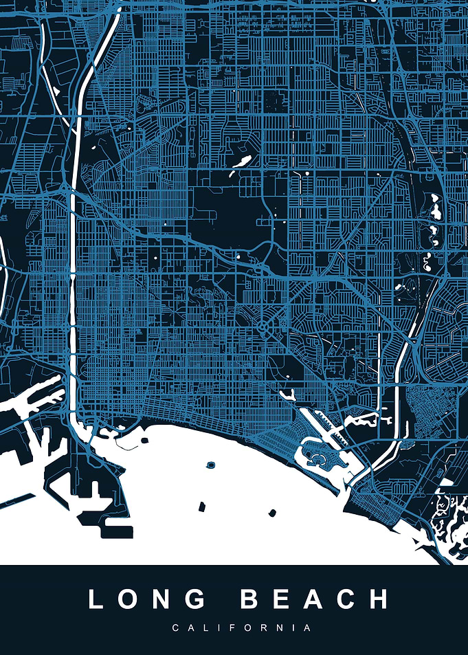 LONG BEACH Map CALIFORNIA