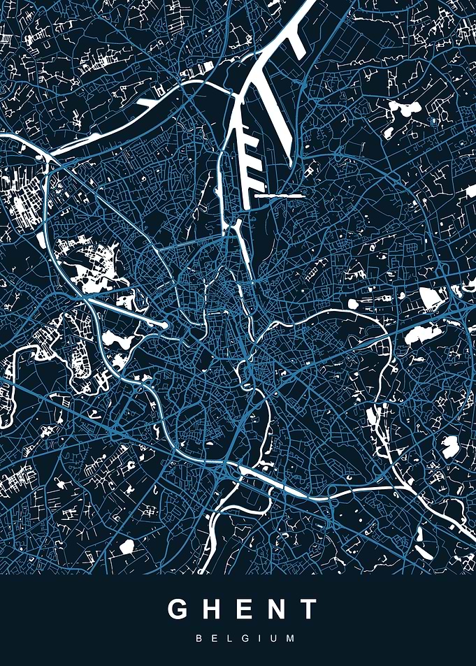 GHENT Map BELGIUM