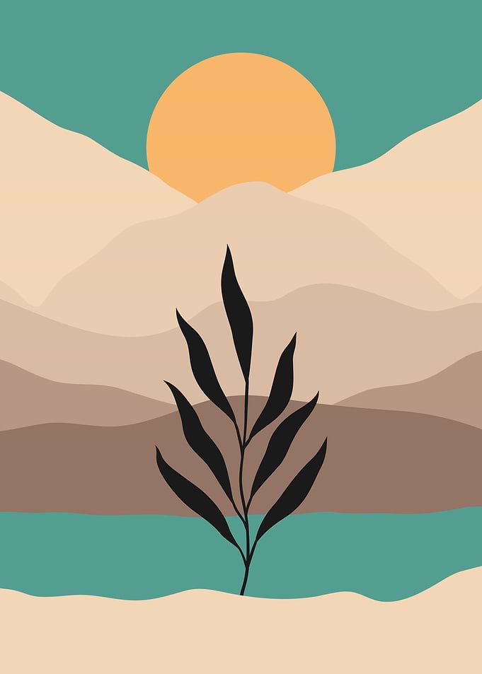 Abstract botanical art