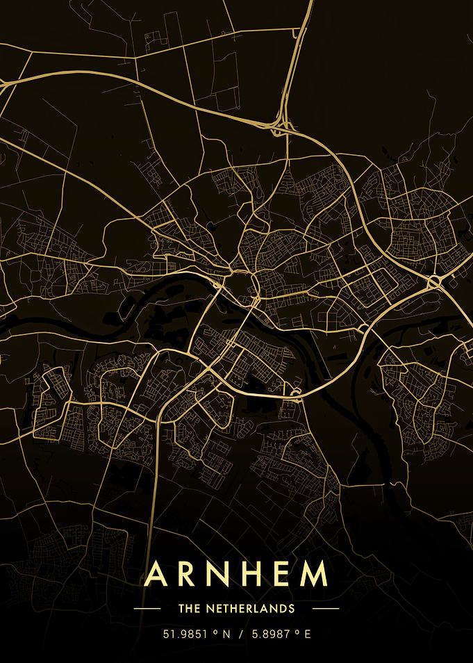 Arnhem City Map Gold
