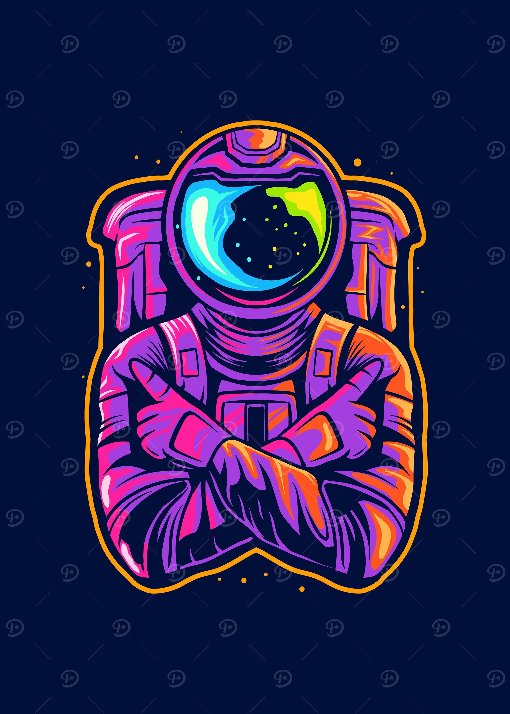 Cool pose astronaut