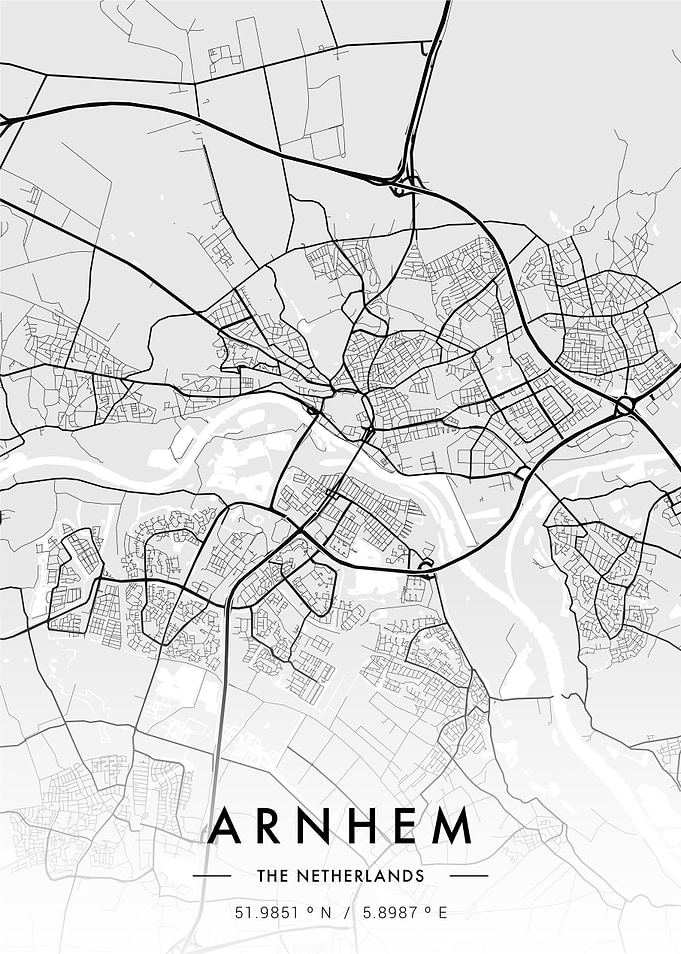Arnhem City Map White
