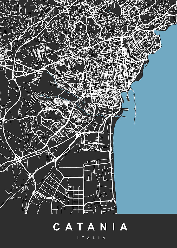 CATANIA Map ITALY
