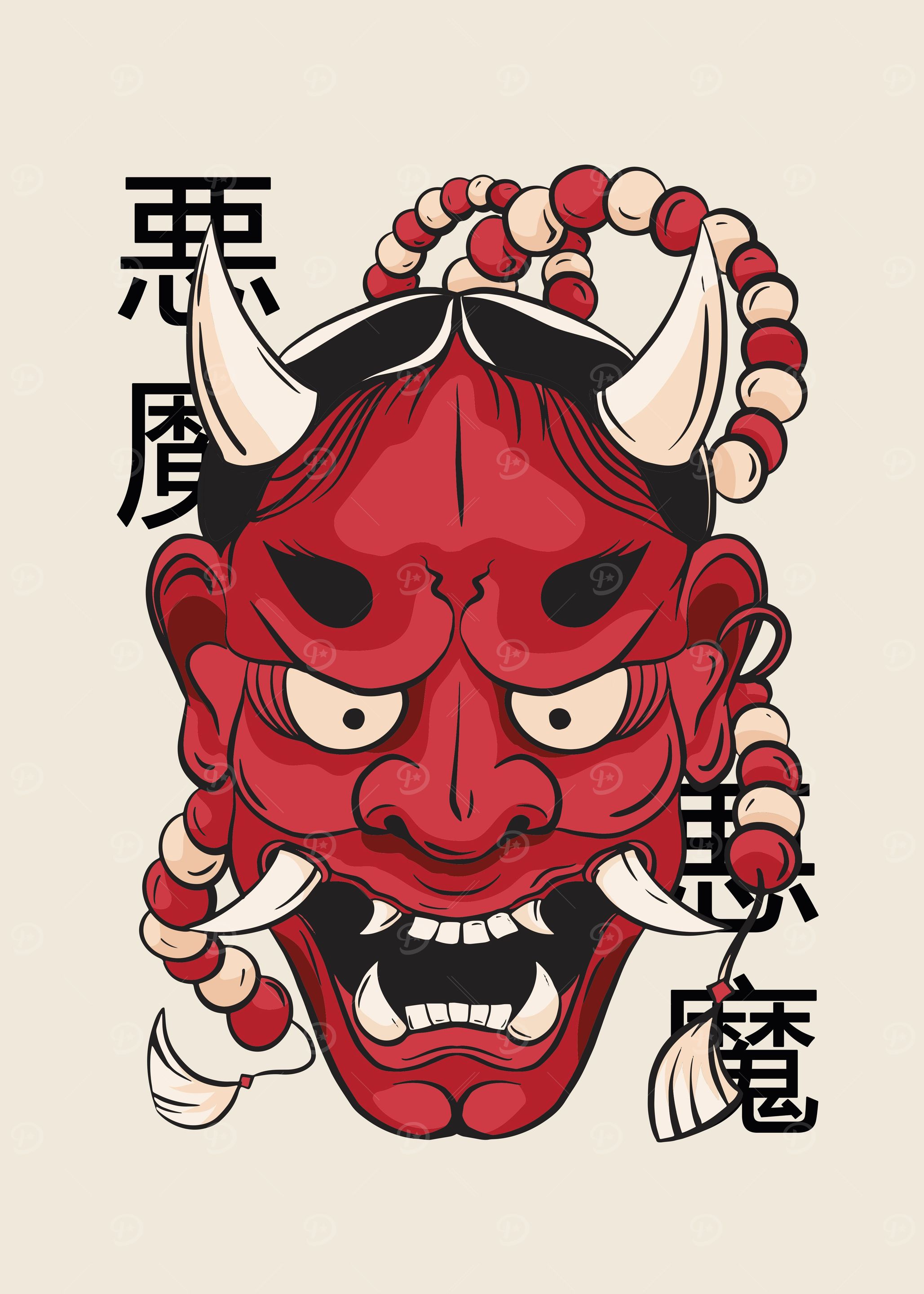 hannya demon mask tattoo
