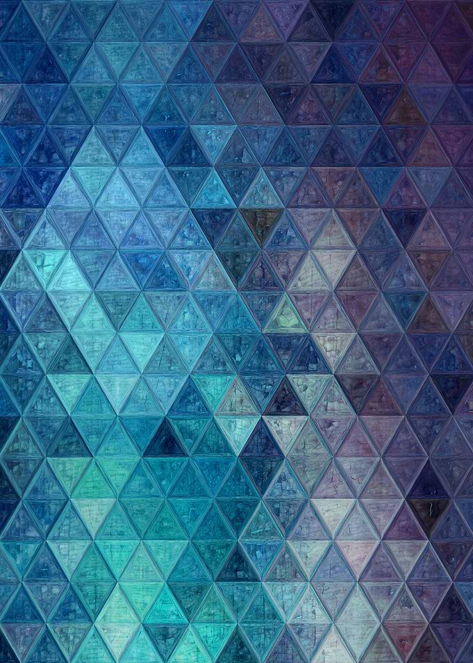 Mosaic dark light blue