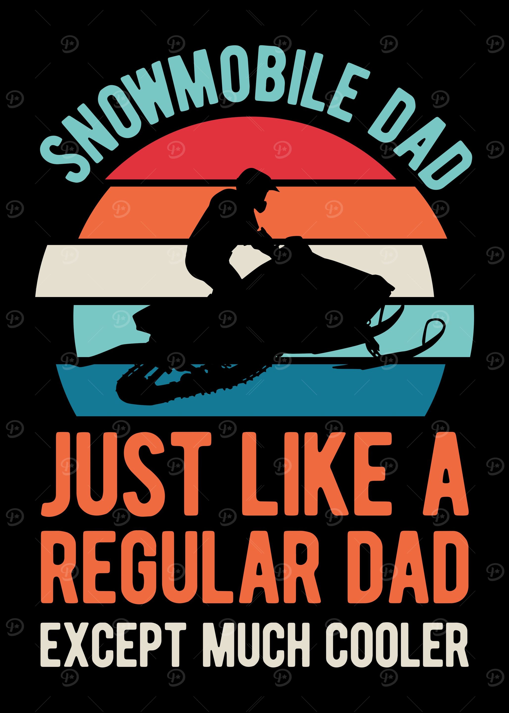 Funny Snowmobile Dad