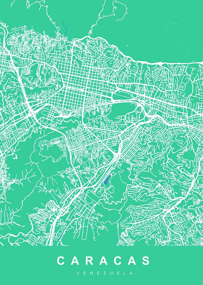CARACAS Map VENEZUELA
