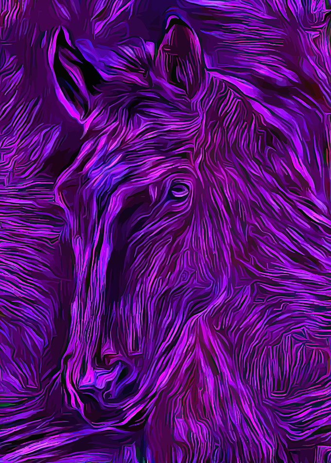 Horse Violet Art