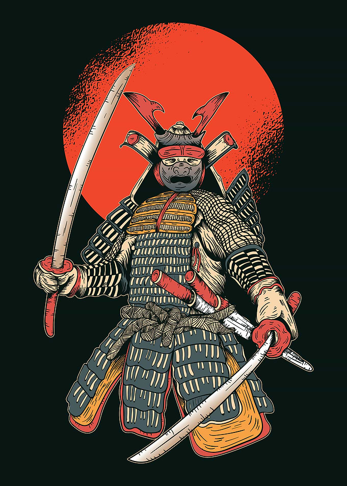 Samurai Fighter with Sword