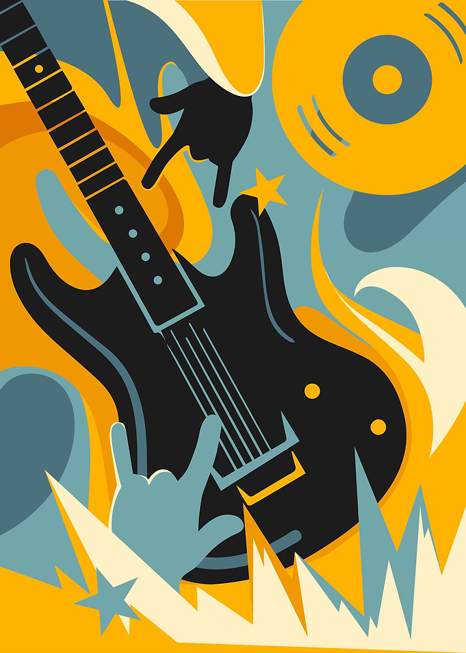 Abstract rock music