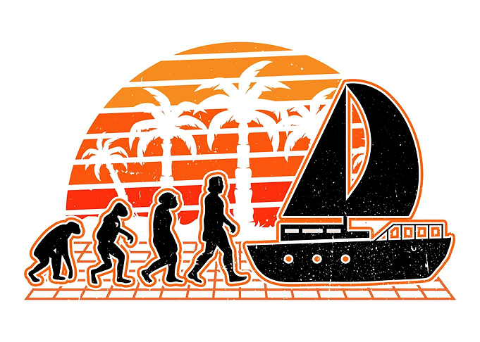 Sailboat Evolution Sunset