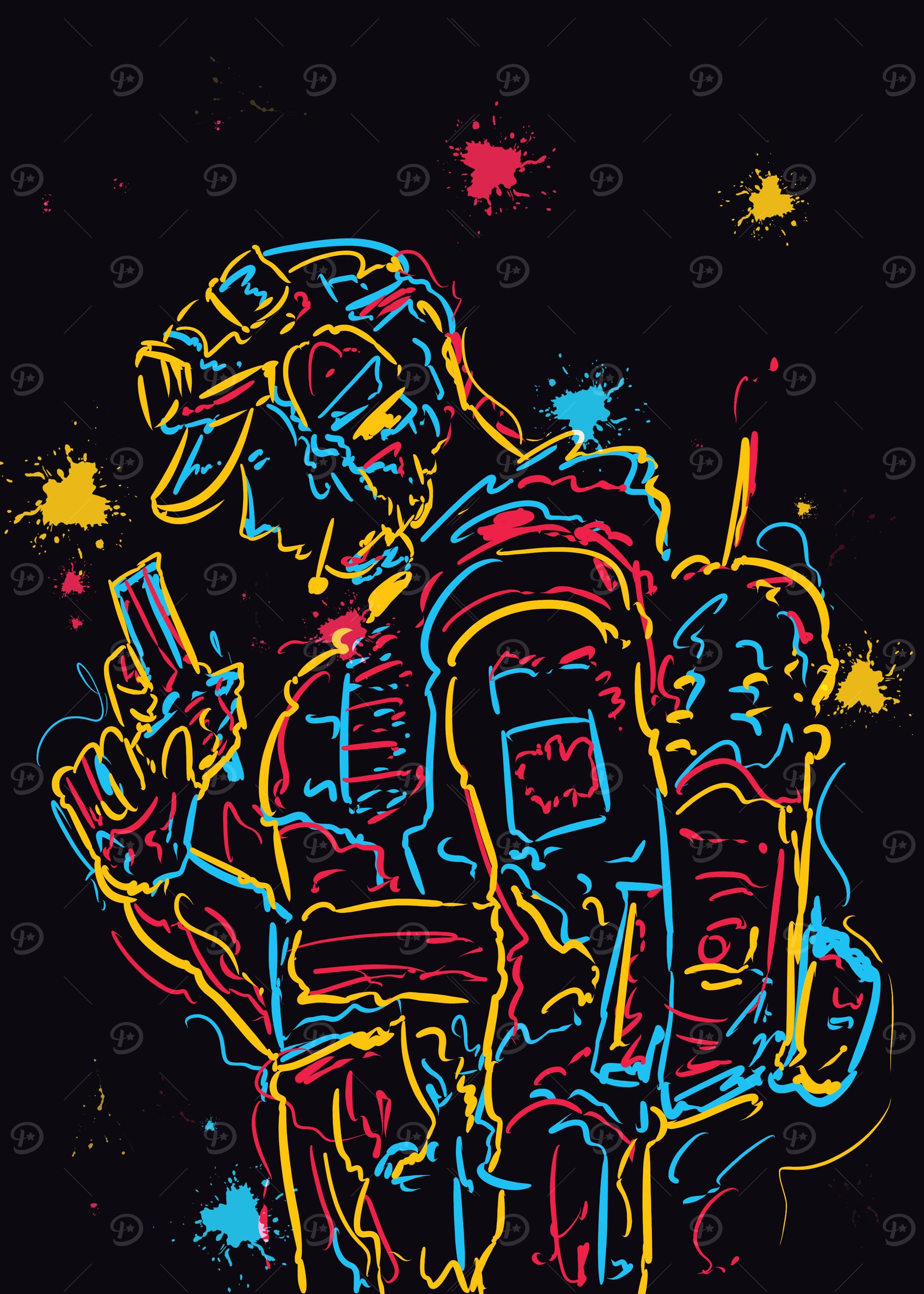 Pop art soldier