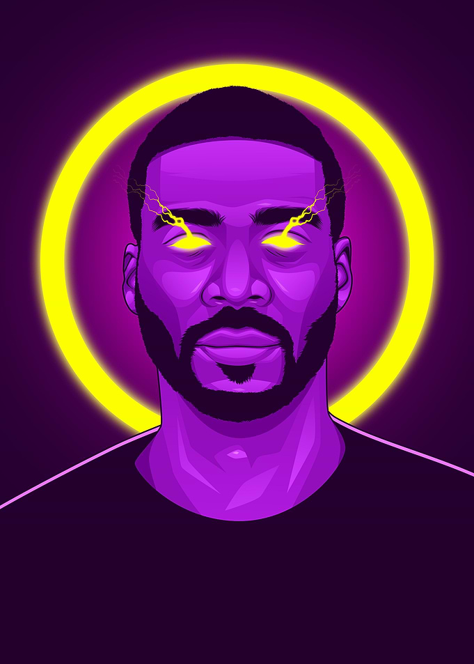 Jay Rock Neon Art