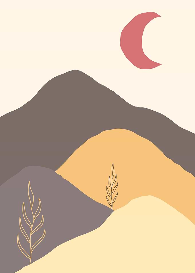Nature mountain modern art