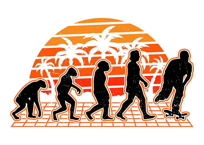 Skateboard Evolution Sunse