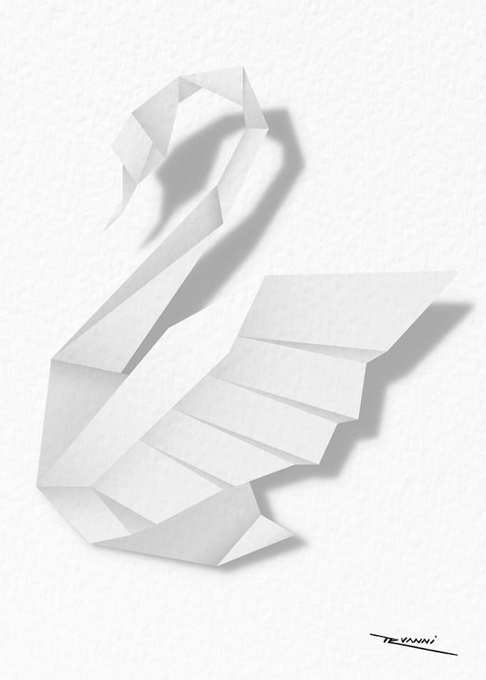 PAPER CUT SWAN