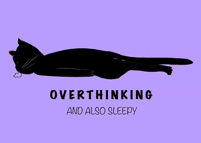 Black cat overthinking