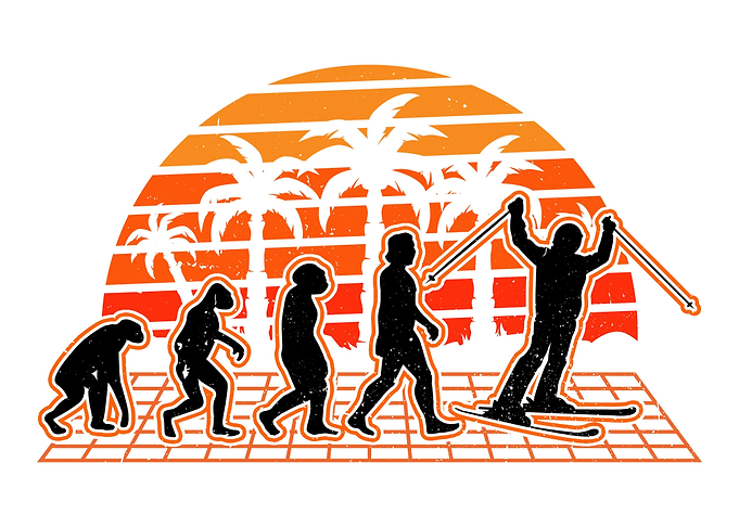Skier Evolution Sunset Ski