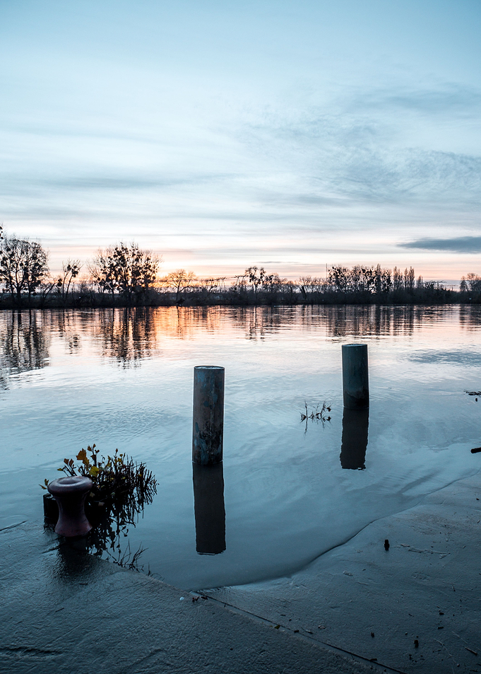 Sunset over a lake