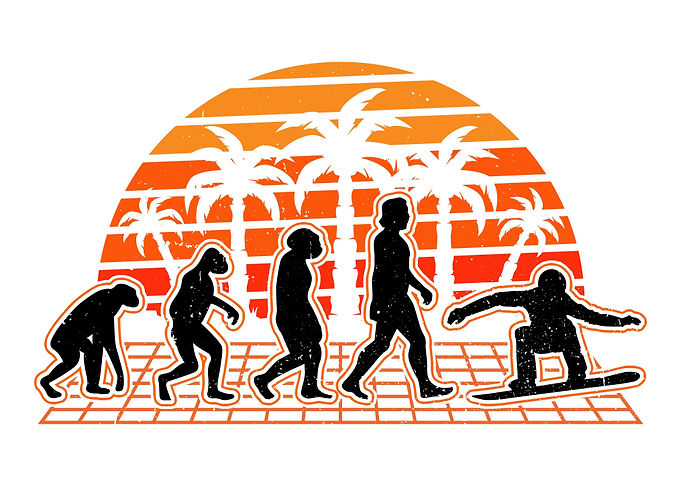Snowboard Evolution Sunset