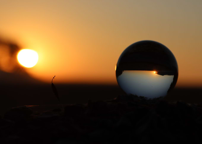 Lensball landscape photo