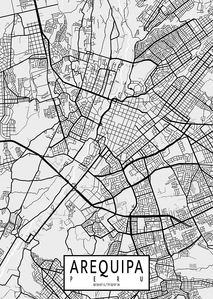 Arequipa City Map Light