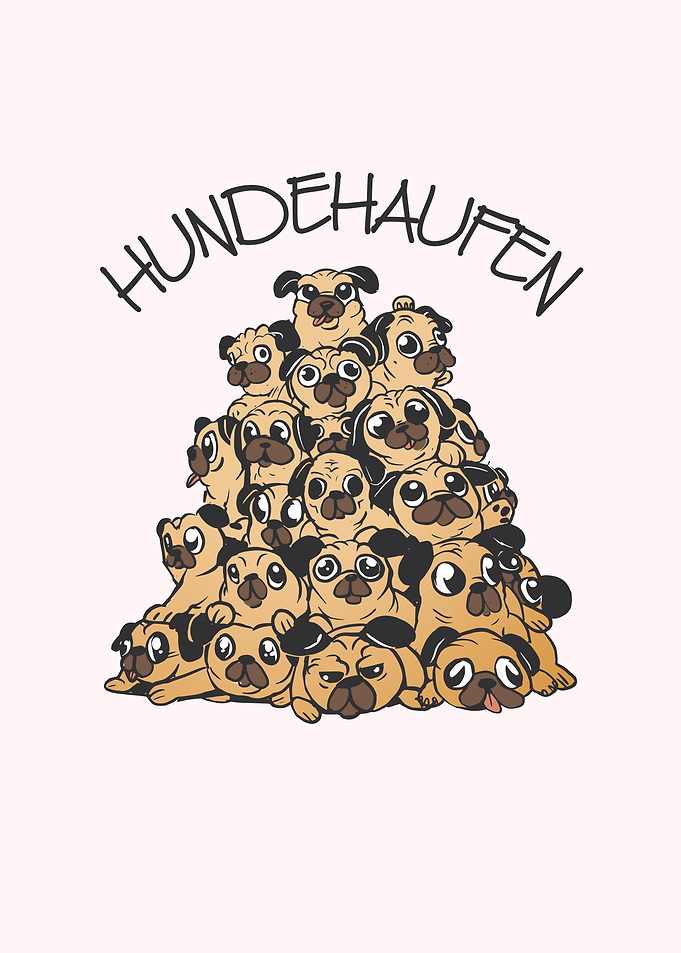 Hundehaufen Mops Hund Pug