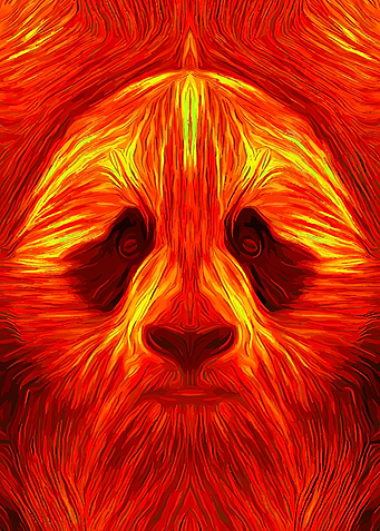 Panda Burning Portrait