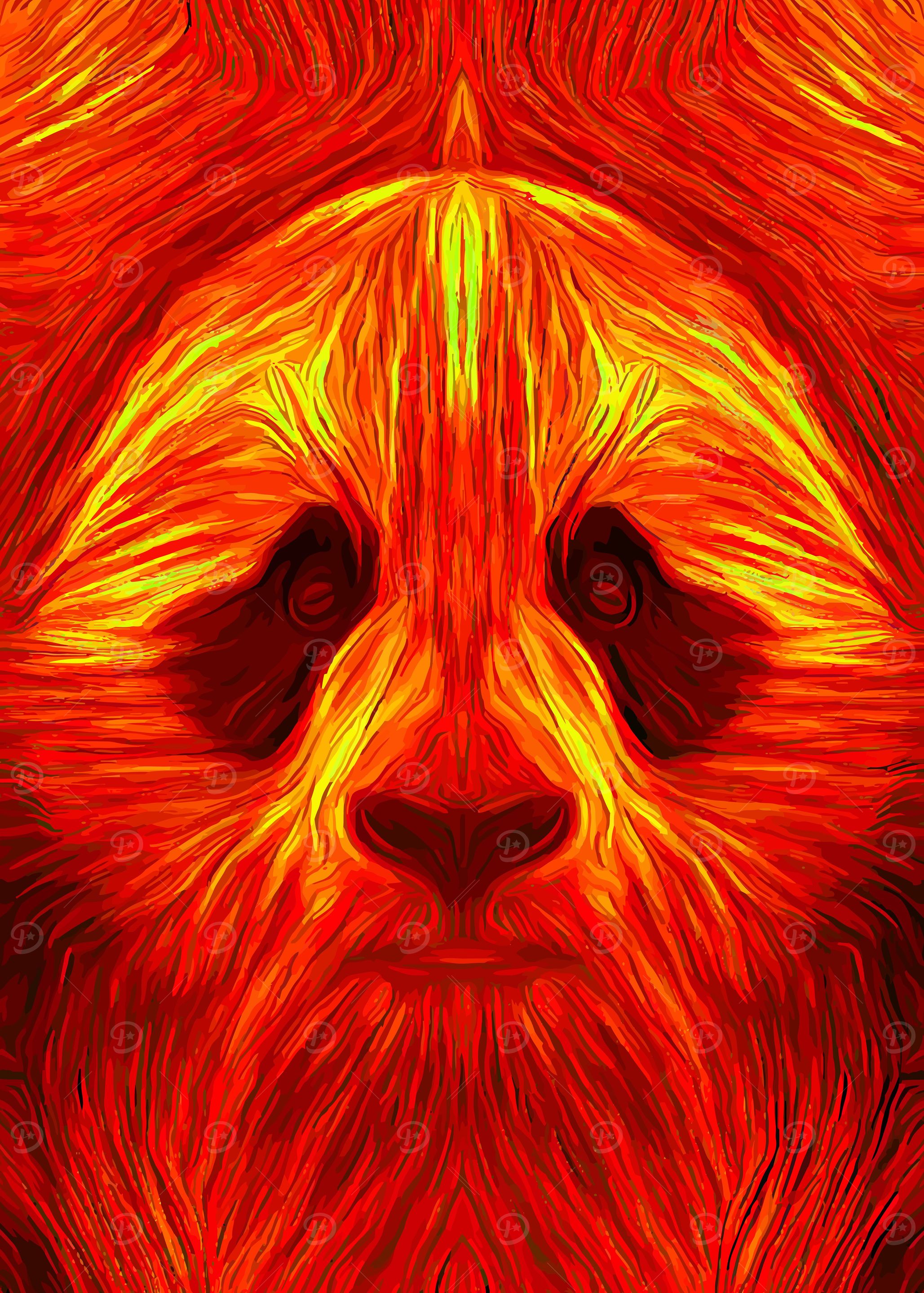 Panda Burning Portrait