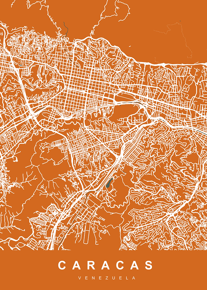 CARACAS Map VENEZUELA