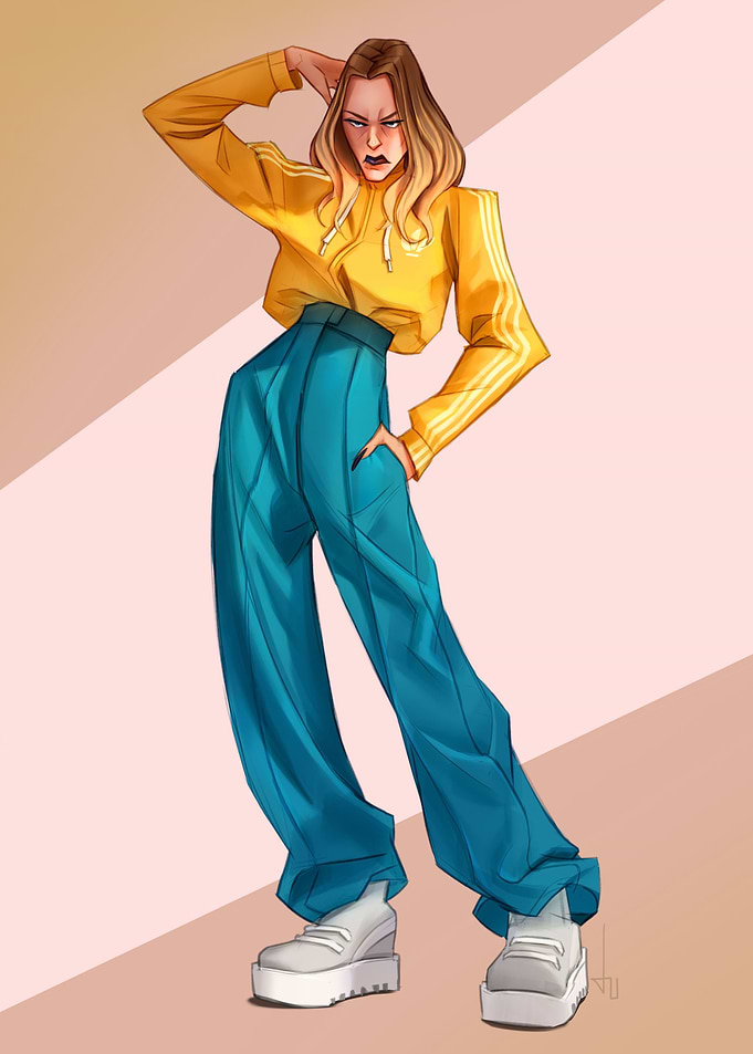 Yellow and Blue