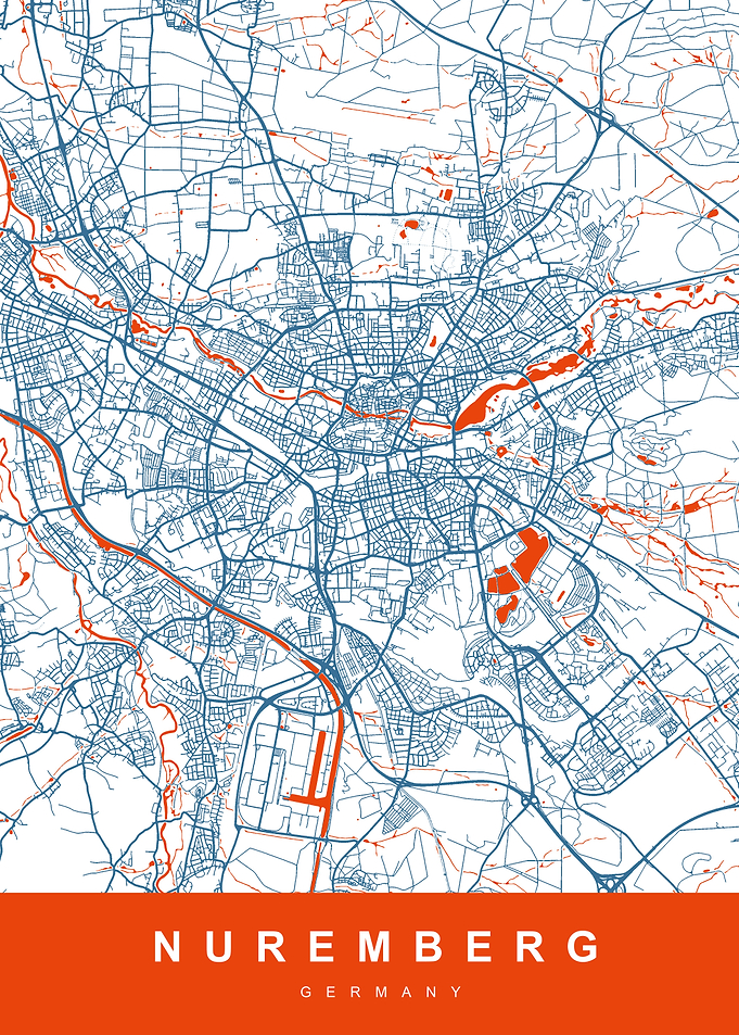 NUREMBERG Map GERMANY