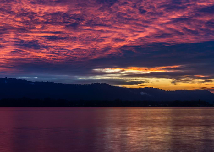 red sky at sunset