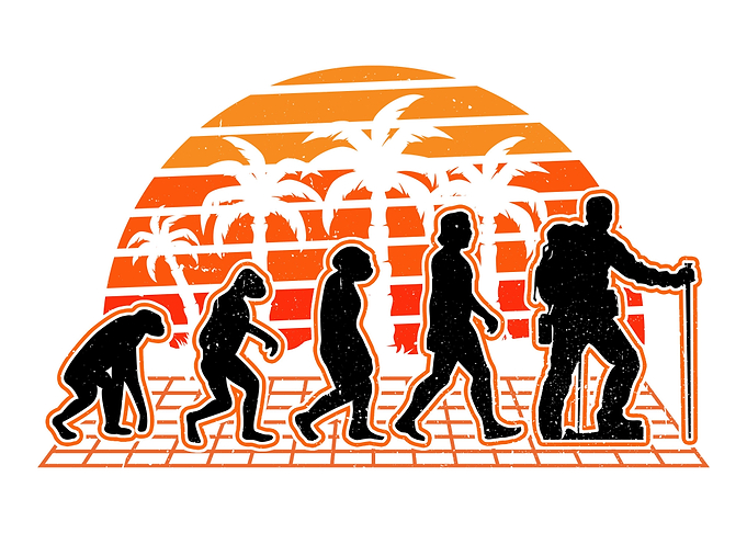 Hiker Evolution Sunset Mou