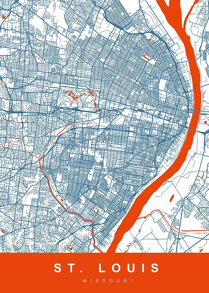 ST LOUIS Map MISSOURI