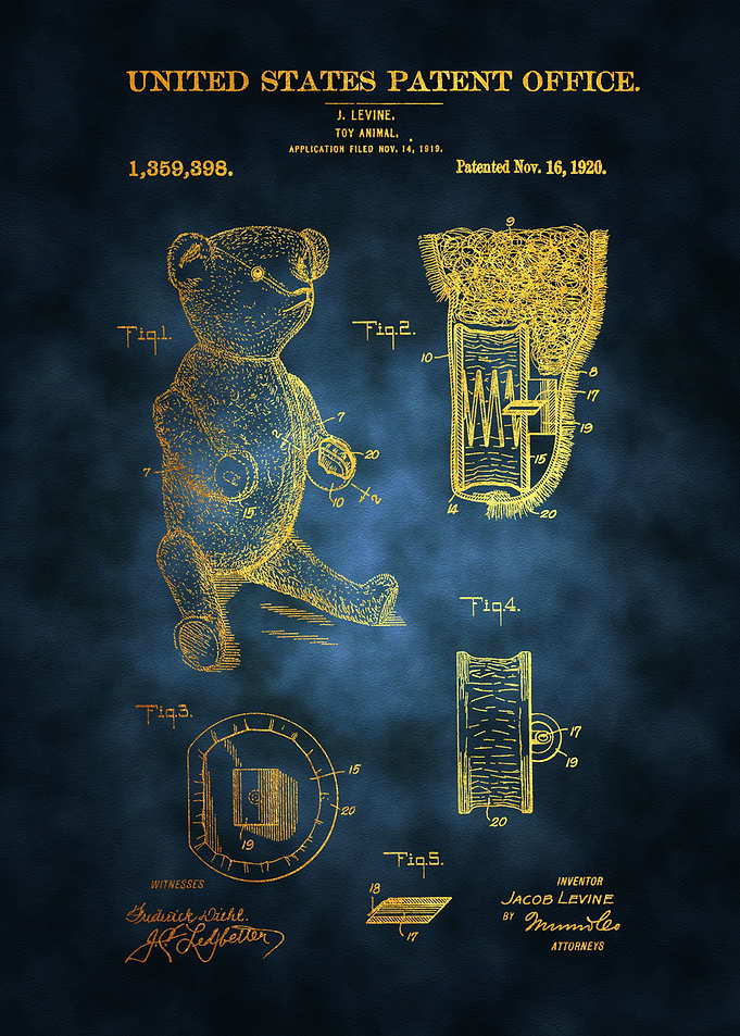 23 eddy Bear Patent Poste