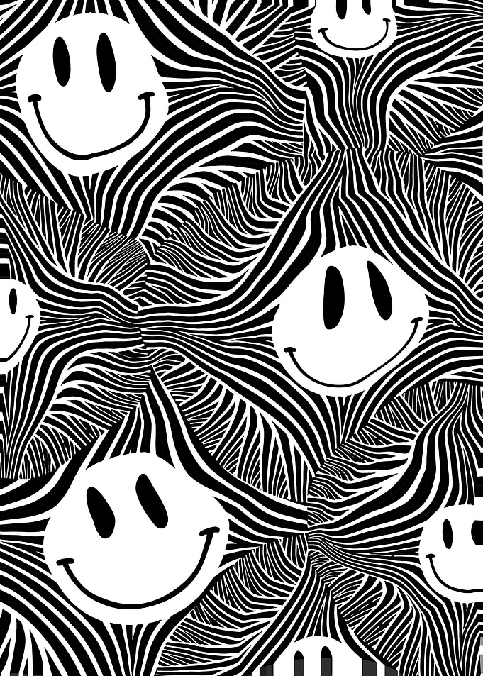 Trippy LSD Acid house BnW