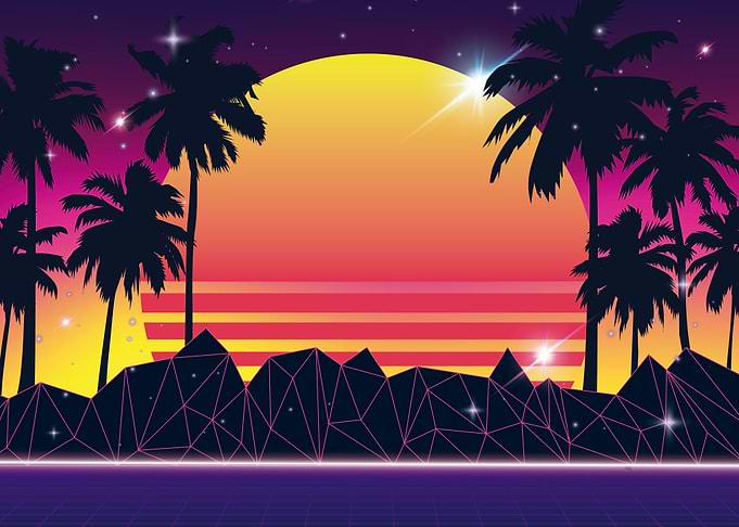 Glaring Sun 80s Synthwave