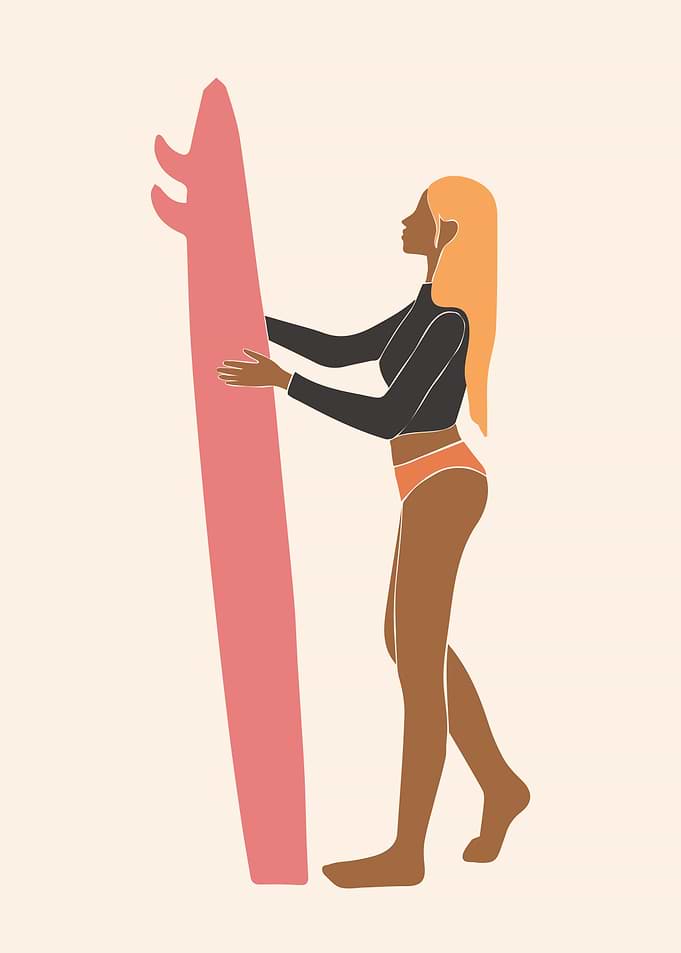 Beach Surfer girl