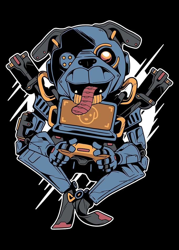 Funny Gamer Dog