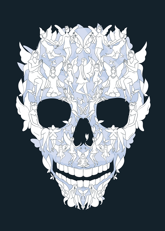 Skull made of fairies